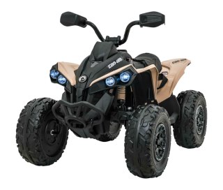 Duży Mocny QUAD Dla dzieci CAN-AM Maverick 24 Volt 2x200 Watt Tablice Khaki