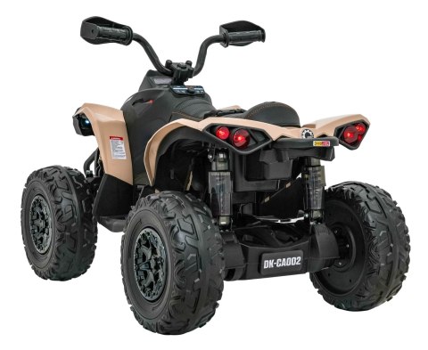 Duży Mocny QUAD Dla dzieci CAN-AM Maverick 24 Volt 2x200 Watt Tablice Khaki