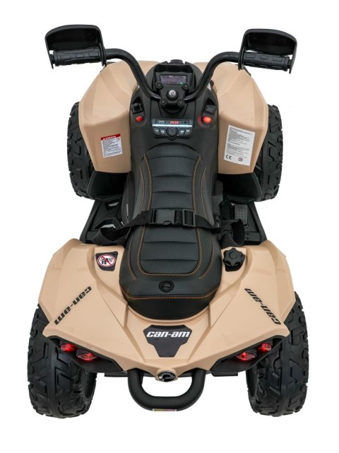 Duży Mocny QUAD Dla dzieci CAN-AM Maverick 24 Volt 2x200 Watt Tablice Khaki