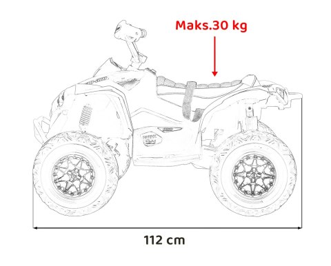 Duży Mocny QUAD Dla dzieci CAN-AM Maverick 24 Volt 2x200 Watt Tablice Khaki