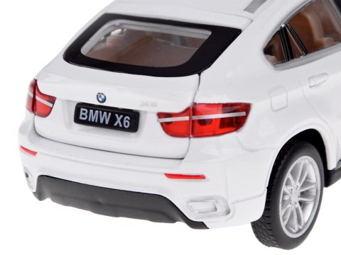 Auto metalowe BMW X6 model skala 1:32 biały SUV światło dźwięk ZA4606