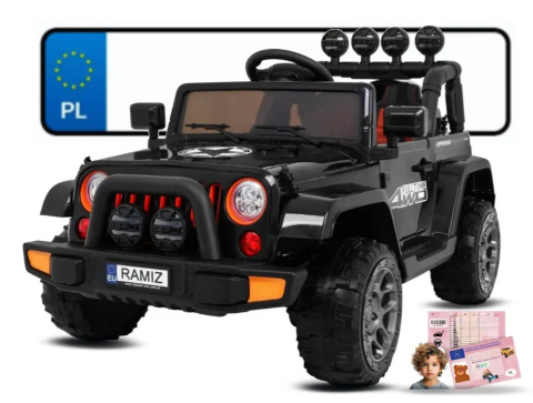 auto terenowe na akumulator mocny jeep 4x4 full time 4wd pilot pokrowiec