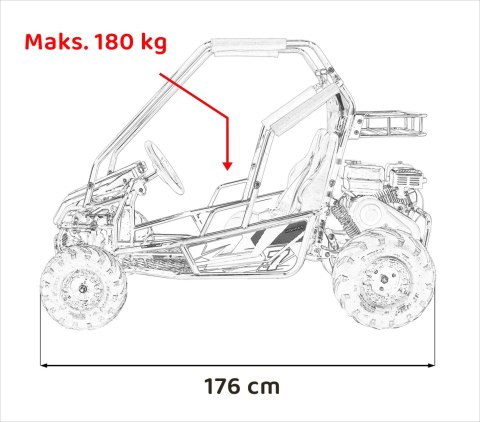 Pojazd BUGGY Spalinowy LUCKY SEVEN Niebieski