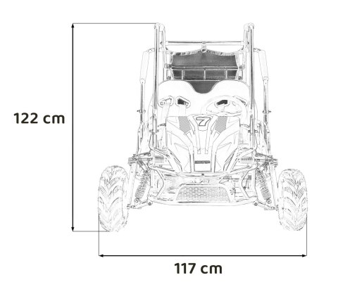 Pojazd BUGGY Spalinowy LUCKY SEVEN Niebieski