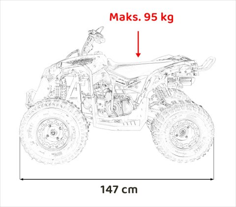 Pojazd Quad Spalinowy RENEGADE HIPERFECT 125CC Żółty