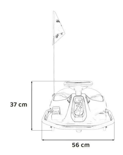 Pojazd Racing Drifter na akumulator dla dzieci Biały + Funkcja driftu + Audio LED