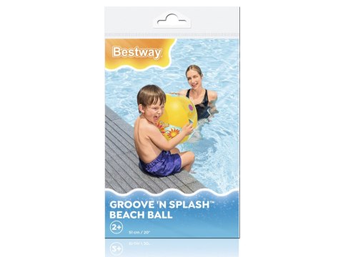 Bestway kolorowa piłka plażowa lekka dmuchana do wody 51cm owoce 31036 ZO