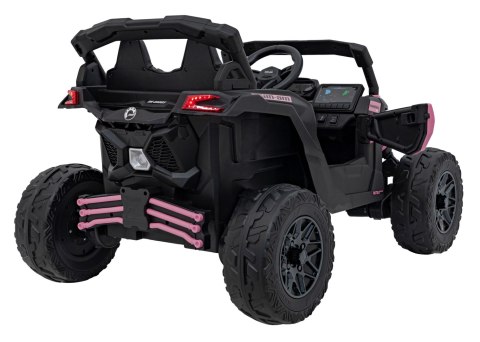 MOCNY BUGGY Can-am NA AKUMULATOR DLA DZIECI 4x200W 24V 5Ah 4x4 różowy