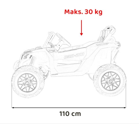 MOCNY BUGGY Can-am NA AKUMULATOR DLA DZIECI 4x200W 24V 5Ah 4x4 różowy