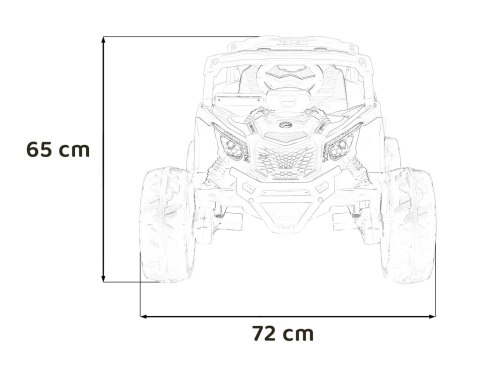 Auto na akumulator ATV CAN-AM Maverick Żółty 24V 4x4