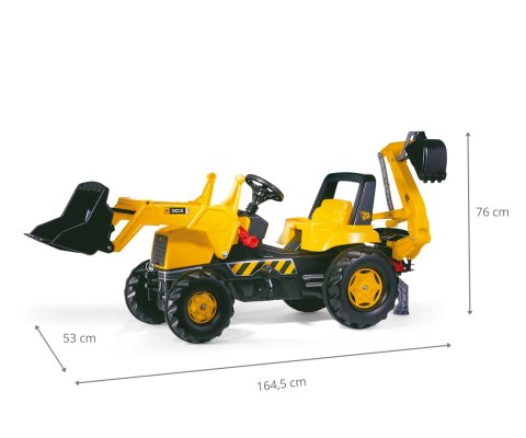 Rolly Toys 812004 Traktor Rolly Junior JCB z łyżką i przyczepą