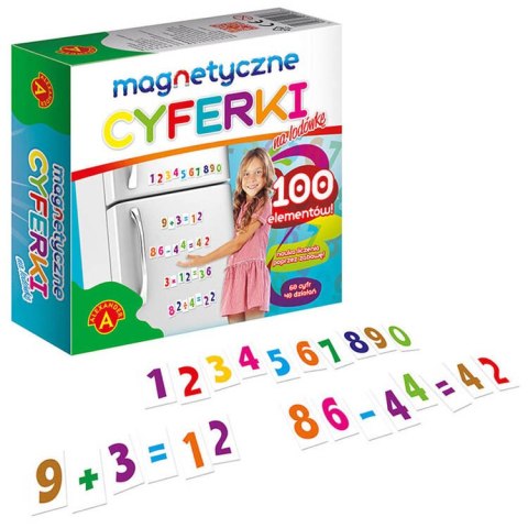 Cyferki magnetyczne na lodówkę 100 elem TA0105