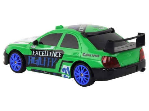 Autko Sportowe Zdalnie Sterowane R/C 1:24 Zielone Wymienne Koła