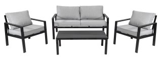 Meble Ogrodowe Aluminiowe Sofa + Dwa Fotele + Stolik