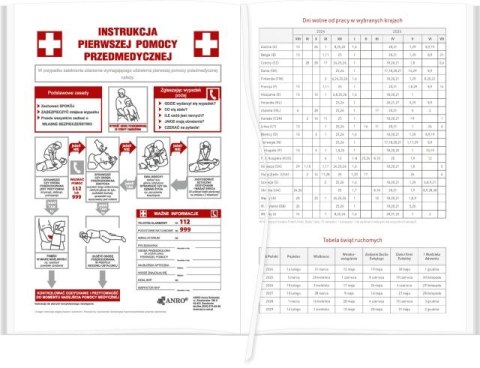 Kalendarz nauczyciela WN A5 tygodniowy Nebraska z gumką GRANAT 2024/25