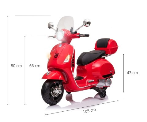 Milly Mally Pojazd na akumulator Vespa GTS Super Red