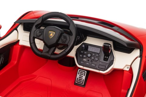 Samochód elektryczny dla dzieci lamborghini sian 4x100w 24v biały, dwuosobowy