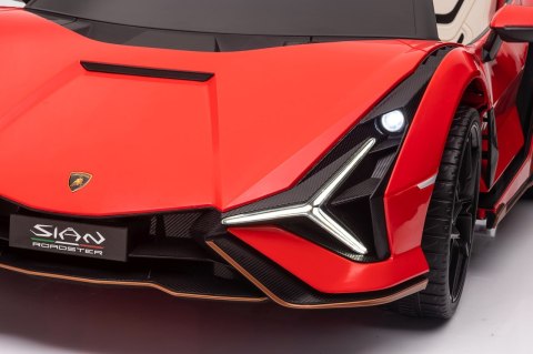 Samochód elektryczny dla dzieci lamborghini sian 4x100w 24v biały, dwuosobowy