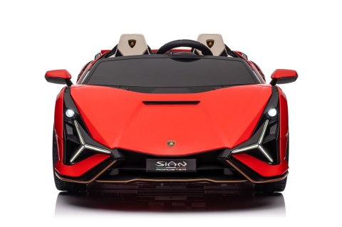 Samochód elektryczny dla dzieci lamborghini sian 4x100w 24v biały, dwuosobowy