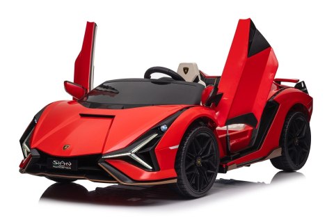 Samochód elektryczny dla dzieci lamborghini sian 4x100w 24v biały, dwuosobowy