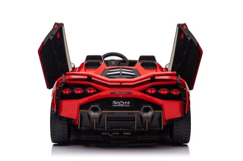 Samochód elektryczny dla dzieci lamborghini sian 4x100w 24v biały, dwuosobowy