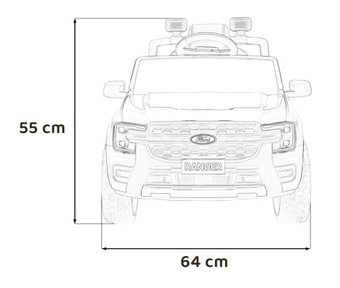 Pojazd na akumulator ford ranger lift ekoskóra wolny start eva bluetooth