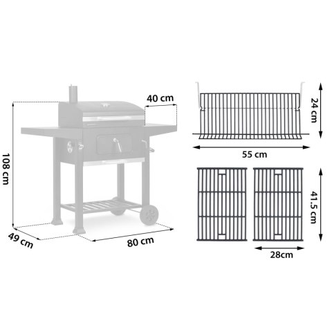 Grill węglowy Berdsen BD-890 czarny