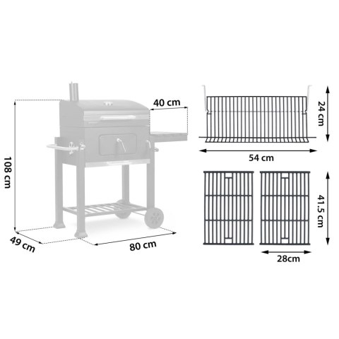 Grill węglowy Berdsen BD-890 czarny