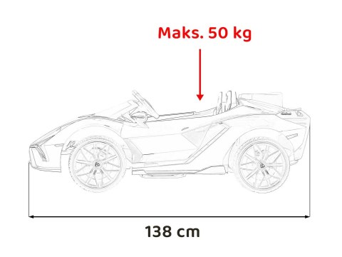 Auto na akumulator dla dzieci Lamborghini SIAN 4x100W 24V Biały