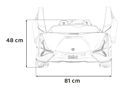 Auto na akumulator dla dzieci Lamborghini SIAN 4x100W 24V Biały