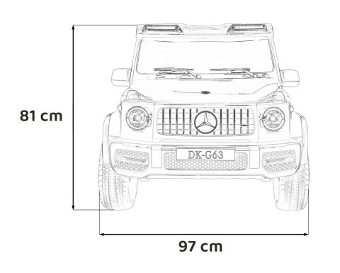 Dwuosobowy Pojazd Mercedes Benz G63 AMG XXL Czarny