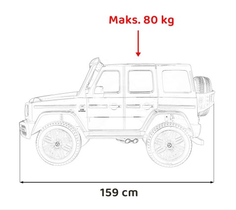 Dwuosobowy Pojazd Mercedes Benz G63 AMG XXL Czarny