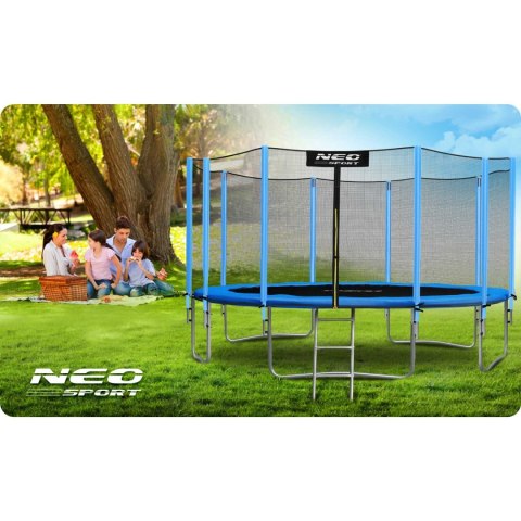 Trampolina ogrodowa 15ft/465cm z siatką zewnętrzną i drabinką