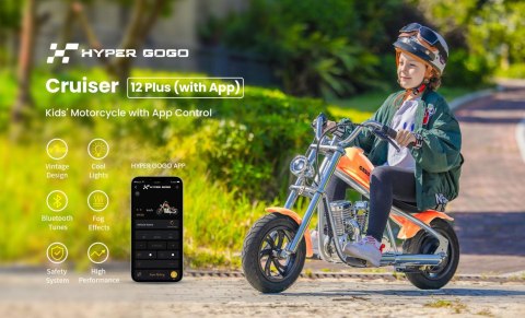 Hyper Gogo Cruiser 12 Plus Motocykl elektryczny z aplikacją - niebieski