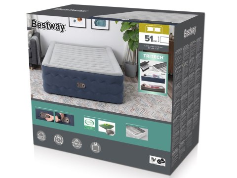 Bestway 2osobowy materac Queen Tritech Truleisure Air 203x152x51cm 6716P