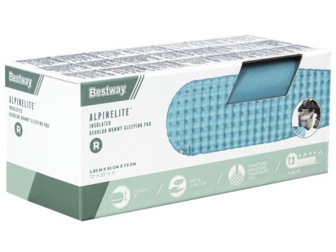 Bestway karimata pod śpiwór AlpineLite Regular Mummy 183x51x7,5 cm 69612