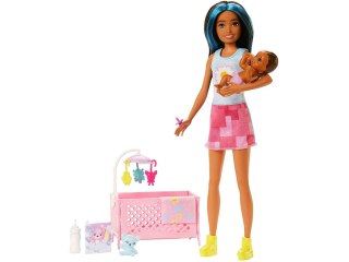 Lalka Barbie Skipper Babysitters opiekunka + bobas akcesoria HJY34 ZA5095 A