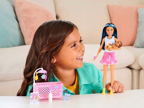 Lalka Barbie Skipper Babysitters opiekunka + bobas akcesoria HJY34 ZA5095 A