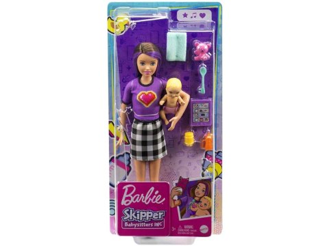 Lalka Barbie Skipper opiekunka + niemowlak akcesoria GRP11 ZA5084