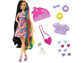 Lalka Barbie Totally Hair Kolorowe włosy akcesoria serduszka HCM90 ZA5085