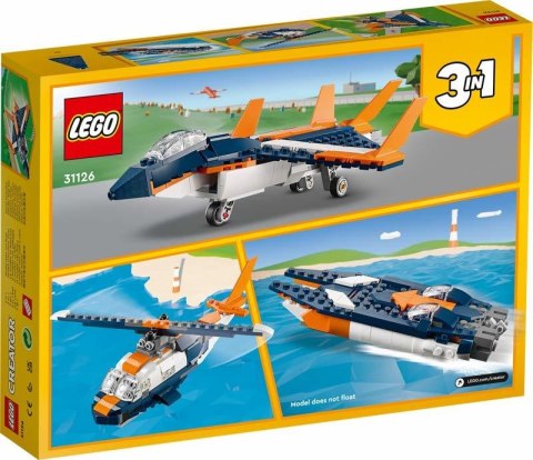 Klocki LEGO CREATOR Odrzutowiec Naddźwiękowy P8 31126