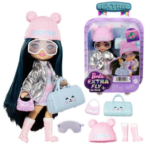 Lalka Barbie Extra Fly Minis w zimowej stylizacji podróżniczka ZA5109