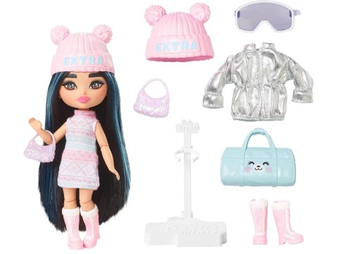 Lalka Barbie Extra Fly Minis w zimowej stylizacji podróżniczka ZA5109