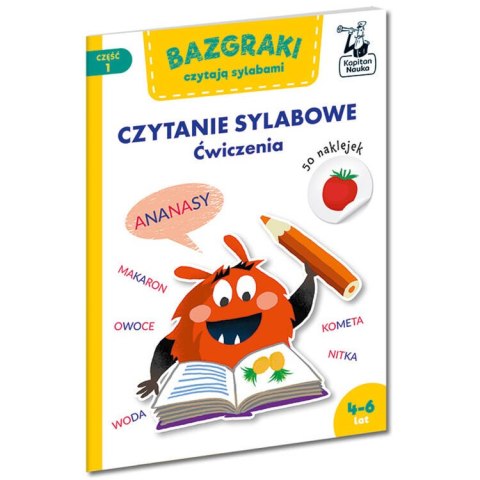 Bazgraki czytają sylabami. Ćwiczenia 4-6lat część 1 czytanie sylabowe KS0876