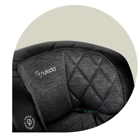 Fotelik samochodowy Nukido Louis czarno-szary 15-36 kg ISOFIX