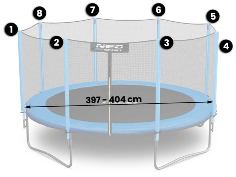 Siatka zewnętrzna do trampoliny 404 cm 13FT Neo-Sport