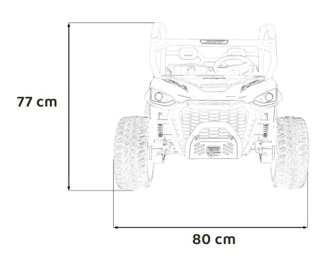 Akumulatorowy Pojazd Farmer Truck UTV Racing 24V 4x75W dla Dzieci