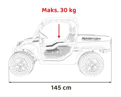 Akumulatorowy Pojazd Farmer Truck UTV Racing 24V 4x75W dla Dzieci