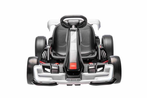 Pojazd Gokart Audi z Funkcją Driftu Biały do 50 kg 2x150W