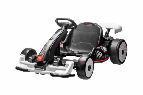 Pojazd Gokart Audi z Funkcją Driftu Biały do 50 kg 2x150W